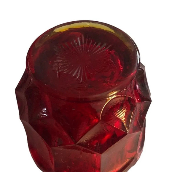 VINTAGE L.E. Smith Glass "Dominion" Flame or Amberina Toothpick/Matchstick Holde - Picture 7 of 7